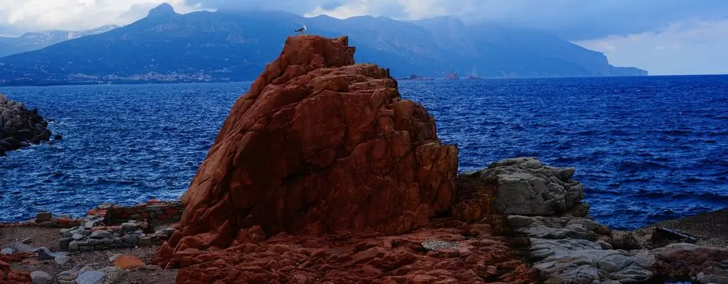 Een iconisch uitzicht op Arbatax (Sardinië)