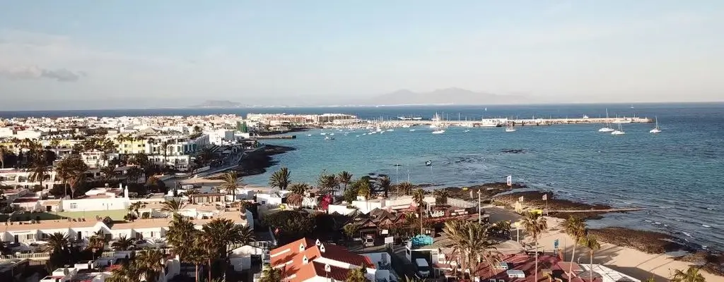 an iconic view of Corralejo (Fuerteventura)