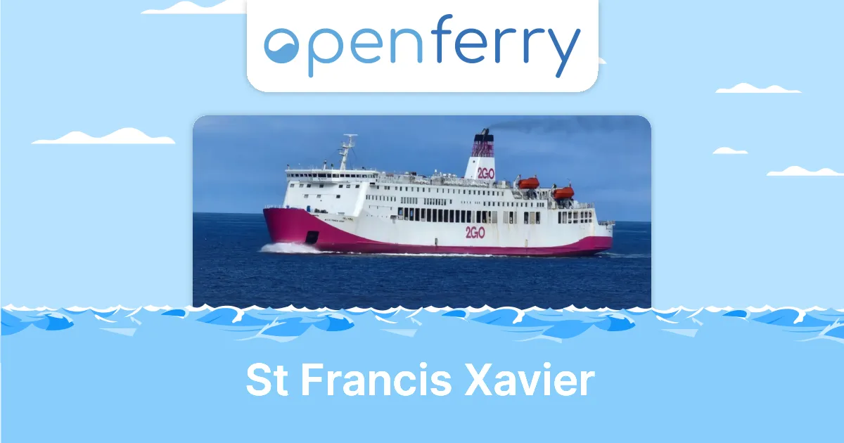 St Francis Xavier Live Tracking, Information & Tickets | 2GO Travel ...